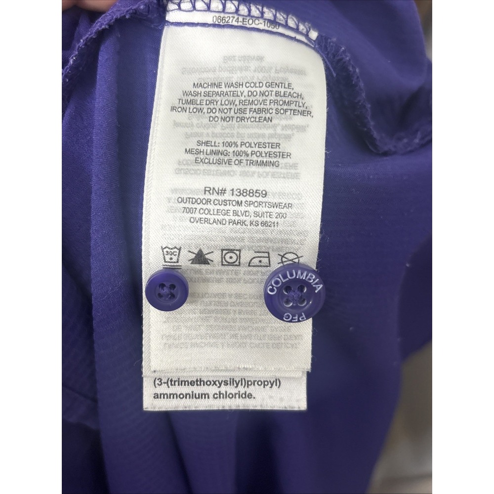Ecu Purple Columbia Jolly Roger East Carolina Tamiami Fishing Shirt 2xl View 4